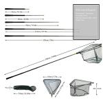 Collapsible 1.9m Telescopic Fishing Landing Net