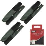 DNA Leisure Set of 3 x Tip and Butt Protector Covers For Made Up Rods Carp Coarse Match Fishing With 20 Eyed Hooks