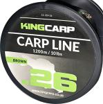 KING CARP - 1200m Bulk Spools of Carp Mono of Extra Strong Monofilament Carp & Specimen Coarse Fishing Line (MURKY BROWN) - Comes in 10, 12, 15 & 20lbs Breaking Strains (1200m of 10lbs)