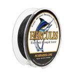 Hercules Super Strong 100M 109 Yards Braided Fishing Line 15 LB Test for Saltwater Freshwater PE Braid Fish Lines 4 Strands - Black, 15LB (6.8KG), 0.16MM