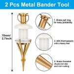 Realure 2 Pcs Pellet Bander Tool, 150 Pcs Pellets Bait Bands Micro pellet bands for fishing with Red rubber rings for Carp Match Fishing Outdoor Fishing for Live Worms Pellets Fishing Bait (A)