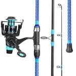 Sougayilang Baitfeeder Combo Surf Fishing Rod Combo Medium/Heavy 3 Piece Travel Spinning Rod with 4000 Size Reel (9')