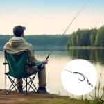 12Pcs Fishing Hooks, Barbless Carp Hooks Size 6 8 10 Curve Shank Carp Hooks, Fishing Hair Rigs with Anti-Tangle Swivel Braided Thread line for Using in Freshwater and Saltwater Catch & Release