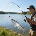 YUEMING 4-Piece Fishing Lure Set - Artificial Bait, Life-like Topwater Lures with Rotating Tail, 10cm, 13g, for Freshwater & Saltwater Fish