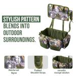 Crystals Fishing Tackle Box with Rucksack & Padded Seat – Portable Backpack Storage for Coarse, Sea, Fly & Carp Fishing – Lure Organizer with Adjustable Straps, Multiple Compartments & Tackle Storage