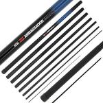 NGT 8m / 26ft High Strength Ambassador Take Apart Match Fishing Pole Rod - Telescopic Top Section + 2 Pole Rigs (Can be elasticated)