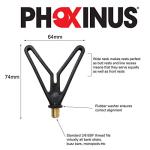 Phoxinus 4 x Plastic V Rod Rests/Front Rests/Butt Rests/Back Rests to hold your carp/course/match fishing rods. Rod rest heads fits all rod pods, bank stick, buzz bars etc