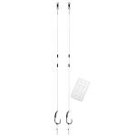 Carp On - 2 Pack of SUPER SOFT SILT Ready Rigs Wide Gape Teflon Coated - Size 6 or 8 - Tied to 25lb Braid/Kicker/Tungsten Sinker/Extender Hair Stops (Barbless - Size 8)