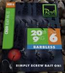 Ready Tied Chod Rigs - 3pcs - Size 6 Barbless Rod Hutchinson Fishing Tackle