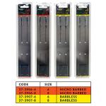 Carp On - 2 x SPINNER READY RIGS Size 8 - Carbon Hooks / 15lb Braid/Swivel & Flexi Ring/Bait Screw & Bell Cap Bead (Barbless, 2 Rigs - Size 8 Hook) [37-3907-8]