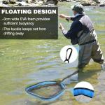 FLISSA Floating Fishing Net, Foldable & Extendable Fishing Landing Net, Fishing Pond Net with Durable PVC Coated Mesh, Telescopic Fishing Net for Catching Fish, Crap, Trout