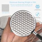 Fishing Landing Net Telescopic Folding,1.9m Stainless Steel Pole,Collapsible Extensible Long Handle,Triangular Net,For Bird Fish Catch,Aquarium,Ponds Floating Objects,Round