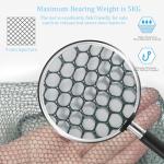 Fishing Landing Net, 50cm Pole Aluminum long Handle,Stainless Steel Triangular,For Bird Fish Catch,Aquarium,Ponds Floating Objects,Carp Trout (Triangle)