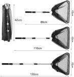 KAHEIGN Fishing Landing Net, 130CM Telescopic Fishing Net Extendable from 42 to 130cm for Bird Fish Carp Trout Catch Release (Green)