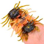 Ieron Seabass Fishing Lures Artificial Bait Crab Lures with Hooks Simulation Crab Fishing Bait for Saltwater and Freshwater Fishing