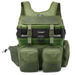 Crystals Fishing Tackle Box & Rucksack Seat, Lure Storage Case, Organizer with Padded Seat & Straps, Fly Sea Coarse Fishing Backpack, Tackle Storage (Fishing Bucket Box with Rucksack)