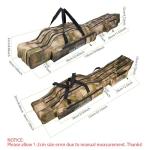 Seaknight Portable Fishing Rod Bag Folding Fishing Set Bag Outdoor Holdall Tackle Storage Bag 135cm/150cm (Camou Yellow-135cm)