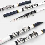 Telescopic Rock Fishing Rod Carbon Fibre FRP Spinning 1.5M to 3M