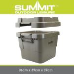 VFM e-Store - Storage Box 30L Carry Handles Camping Box, Lid Safe Dry Storage Outdoors Camping Hiking Holidays Festivals Travel - Green 30L 36 X 36 X 39cm