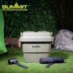 VFM e-Store - Storage Box 30L Carry Handles Camping Box, Lid Safe Dry Storage Outdoors Camping Hiking Holidays Festivals Travel - Green 30L 36 X 36 X 39cm