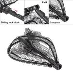 Beowanzk Fishing Folding Landing Net,Collapsible Lightweight Portable Aluminum Alloy Frame Handle for Bird Fish Catch Release
