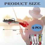 Mystiqut 6-Pack Soft Tail Silicone Fishing Lures