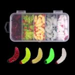 100pcs Soft Silicone Maggot Worm Fishing Lures