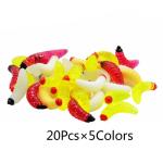100pcs Soft Silicone Maggot Worm Fishing Lures