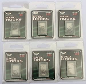 Barbless Eyed Hooks Set - Sizes 8 to 18