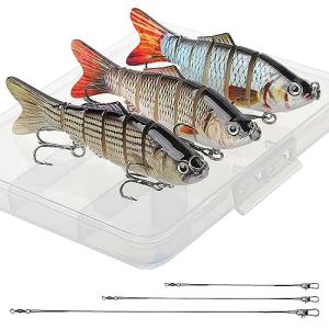 Multi-Jointed Pike Fishing Lures Set of 3
