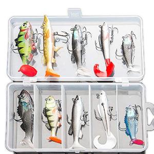 DONQL Soft Fishing Lures Kit for Freshwater Species