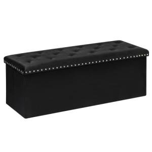 Spacious Folding Ottoman with Storage for Living Room