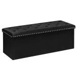 Spacious Folding Ottoman with Storage for Living Room