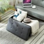 Dripex Folding Ottoman Storage Box - Dark Gray