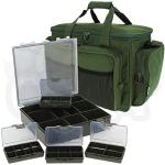 Green Insulated Carryall Bag with Tackle Box Set