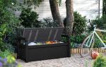 Eden Bench Outdoor Storage Box - Graphite & Grey