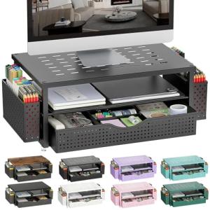 Gianotter Screen Riser with Drawer and Pen Holders