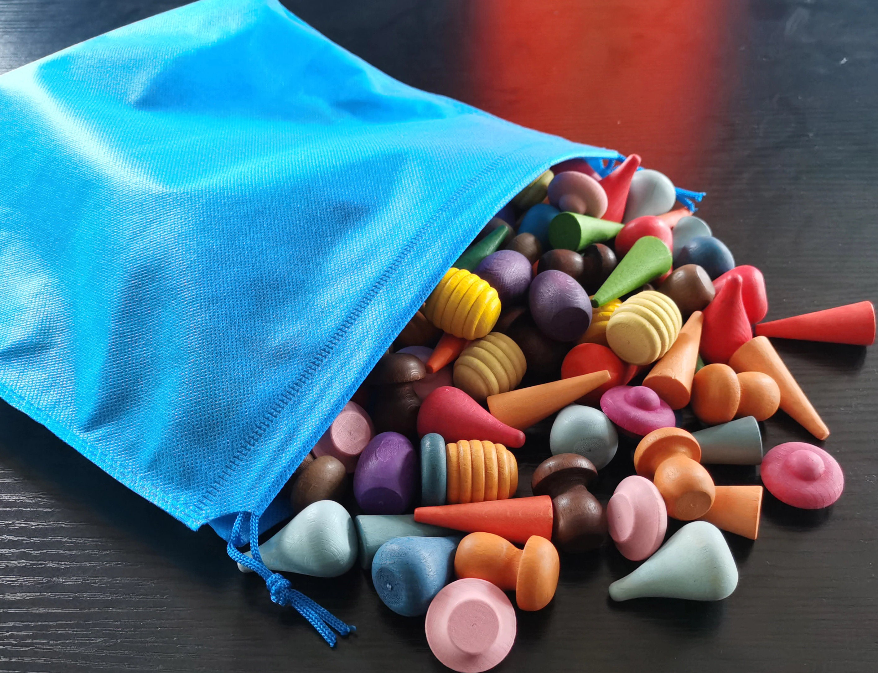 324-Piece Colorful Wooden Building Blocks for Kids