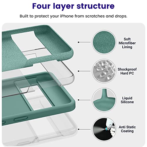 OTOFLY Pixel 7 Silicone Slim Phone Case in Pine Green