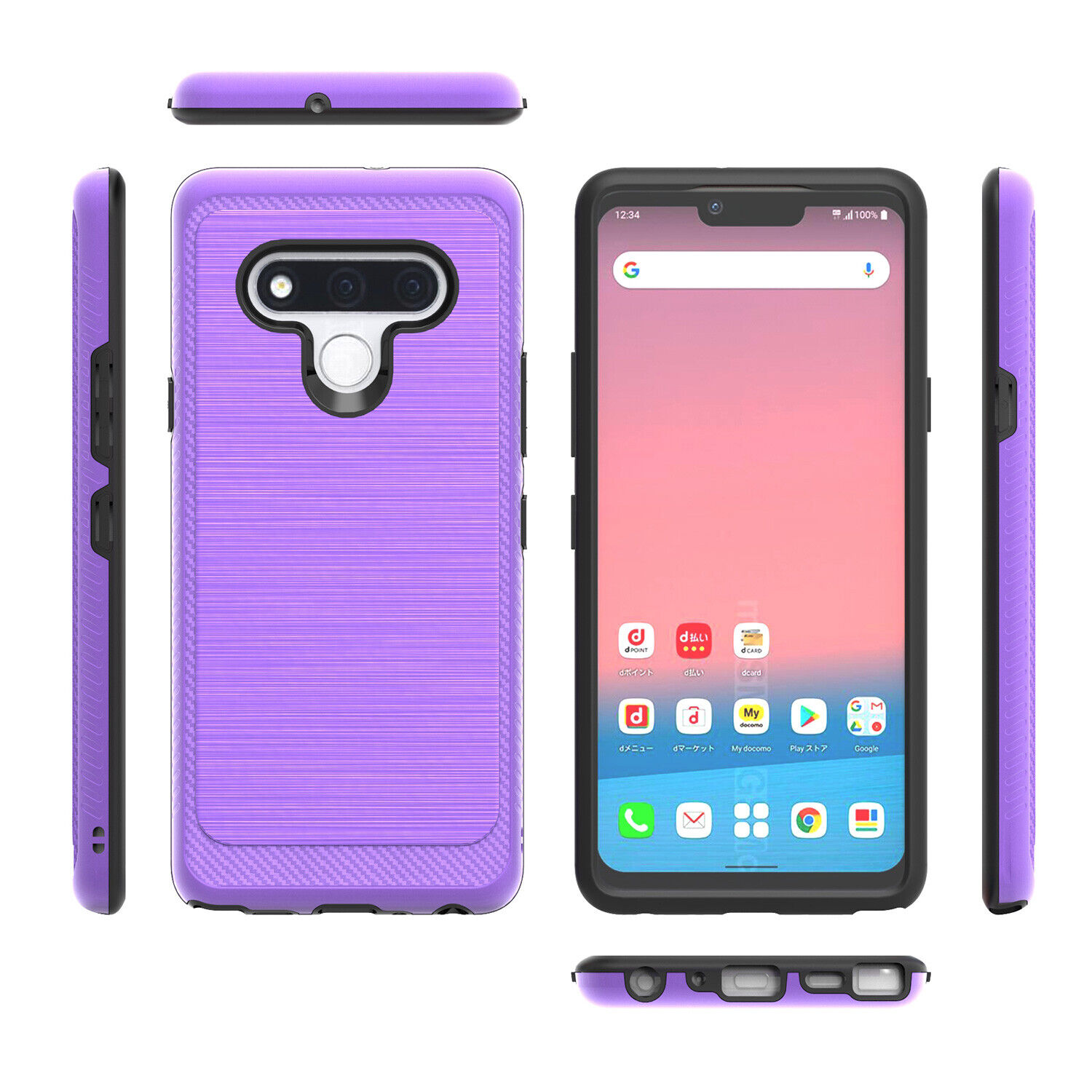 LG Stylo 6 Slim Shockproof Cover + Glass Protector