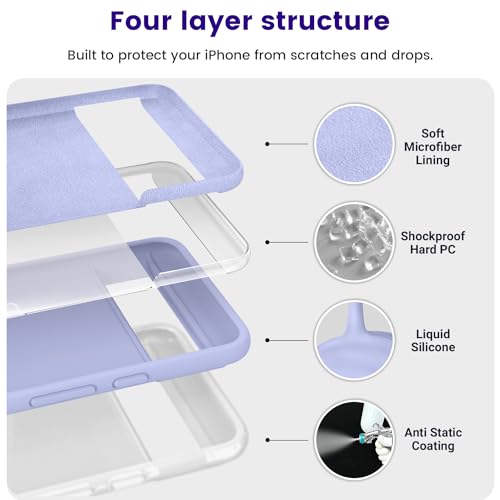 OTOFLY Slim Silicone Case for Google Pixel 8 (Light Purple)