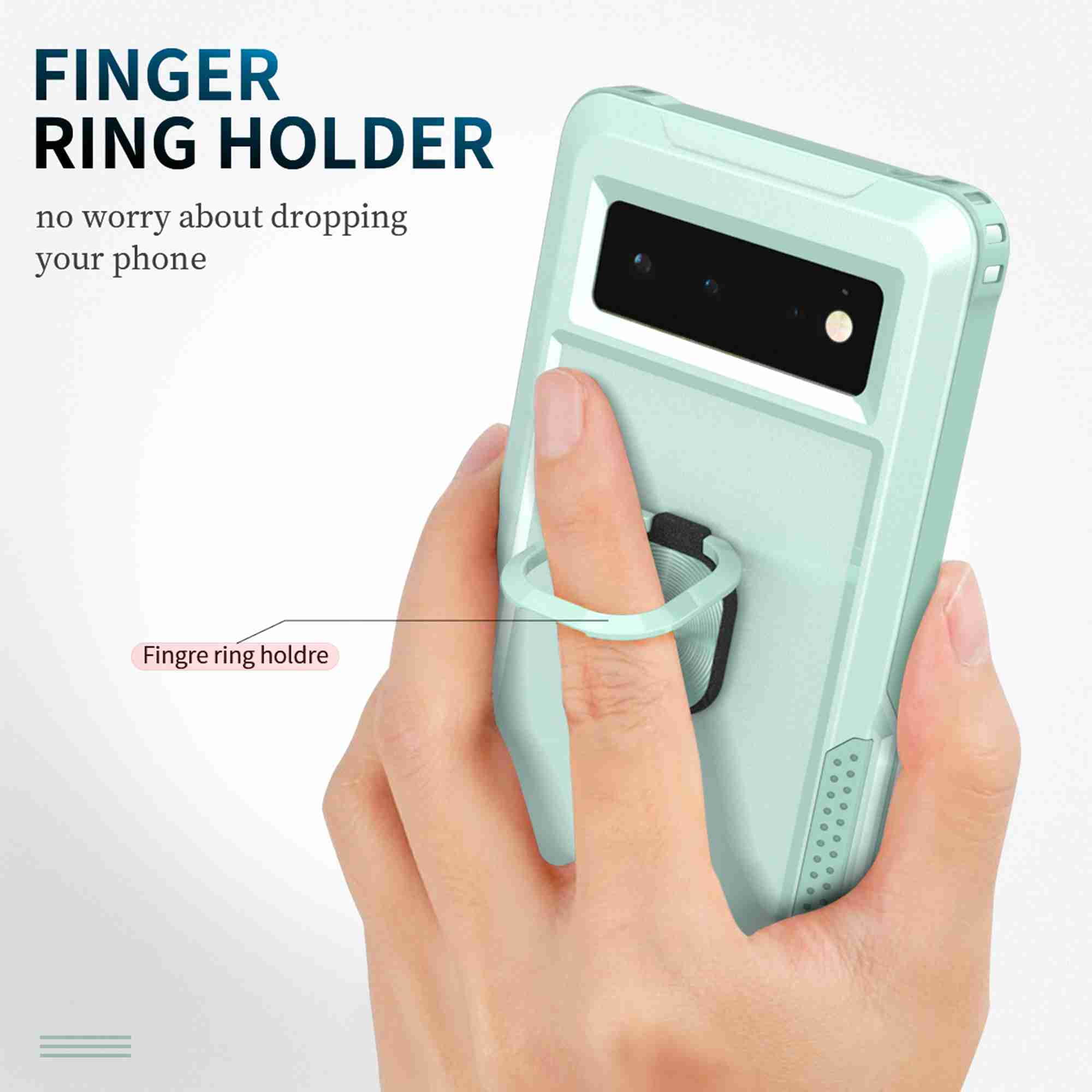 Green Dteck Google Pixel 6 Case with Stand