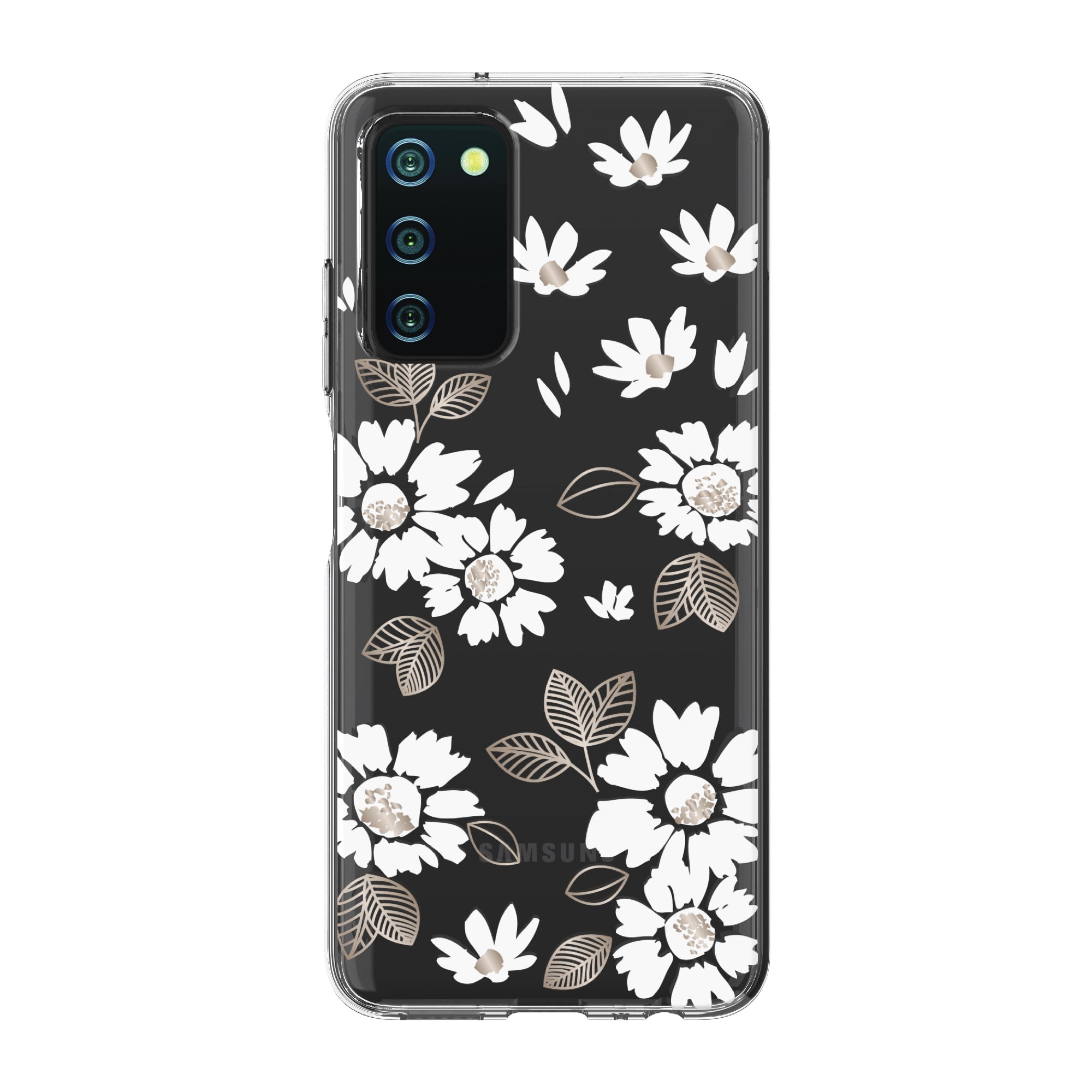 Samsung Galaxy A03s White Floral Phone Case