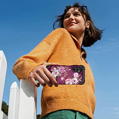 Samsung Galaxy A14 5G Hybrid Protective Case - Burgundy