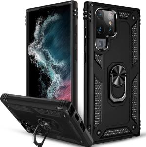 ULAK Samsung Galaxy S22 Ultra Kickstand Case, Black