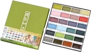 Kuretake GANSAI TAMBI 24-Color Watercolor Set