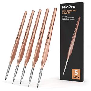 Nicpro 5-Piece Detail Brush Set for Miniatures