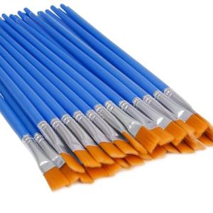 30 Pcs Flat Detail Paint Brushes Set