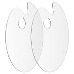 Clear Acrylic Paint Palette Set - Easy Clean 2 PCS
