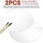 Large Clear Acrylic Paint Palette Set 2pcs